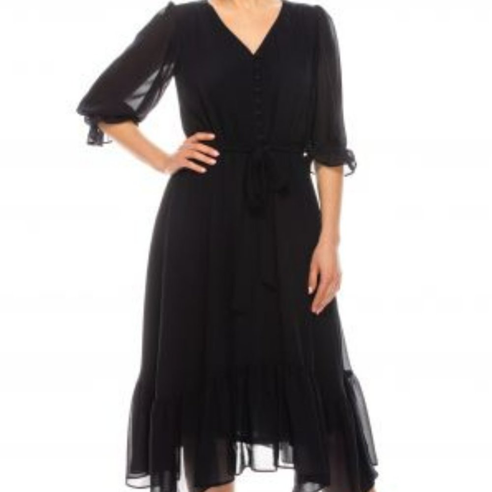 NWT - Maison Tara - Sheer Navy Dress Size 14